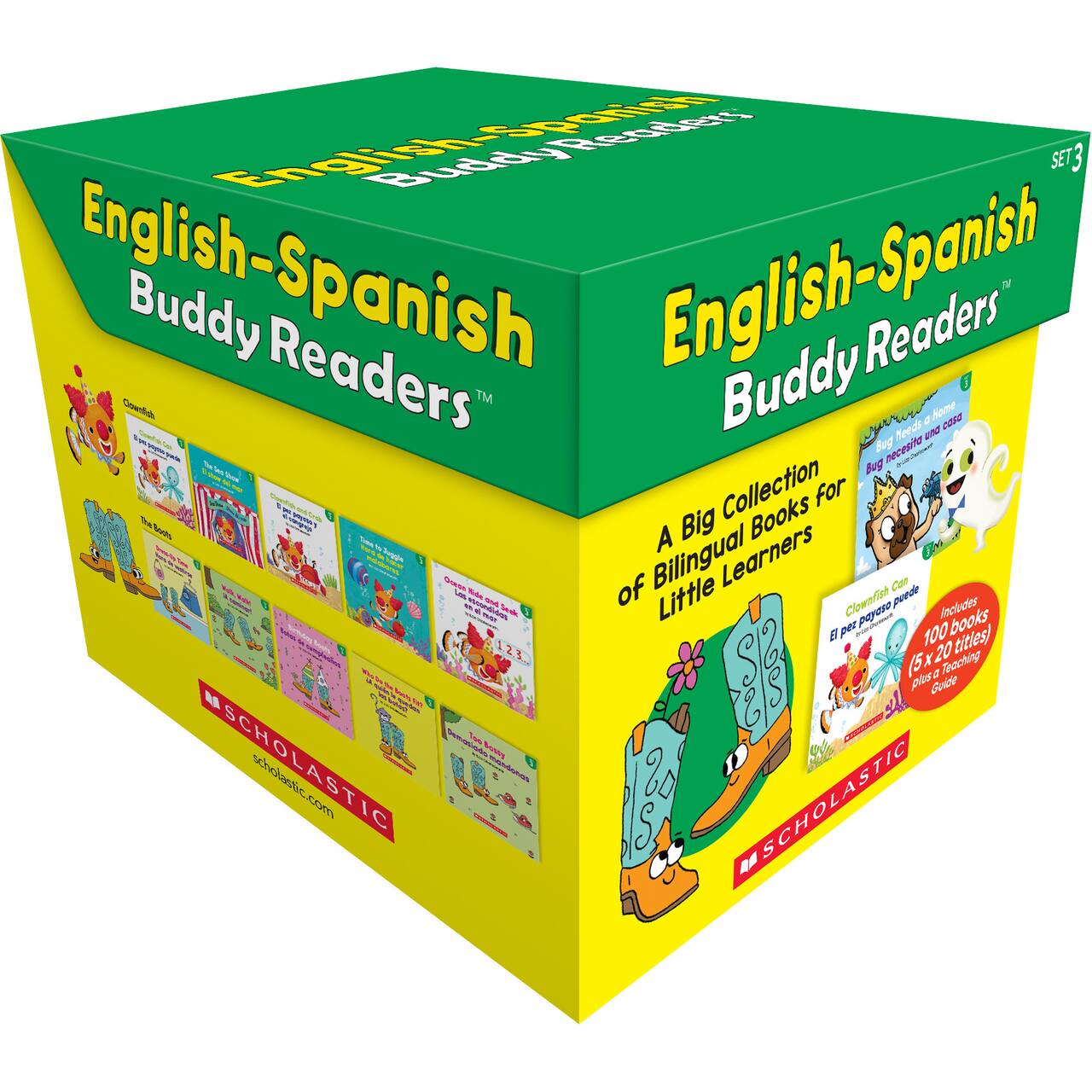 Scholastic Teaching Solutions English-Spanish Buddy Readers, 3 sets, 100 books